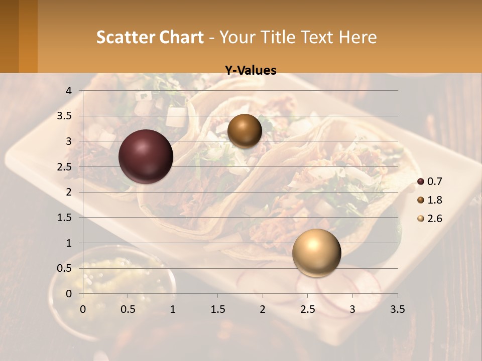 Three Tacos On A Plate With Sauces On The Side PowerPoint Template