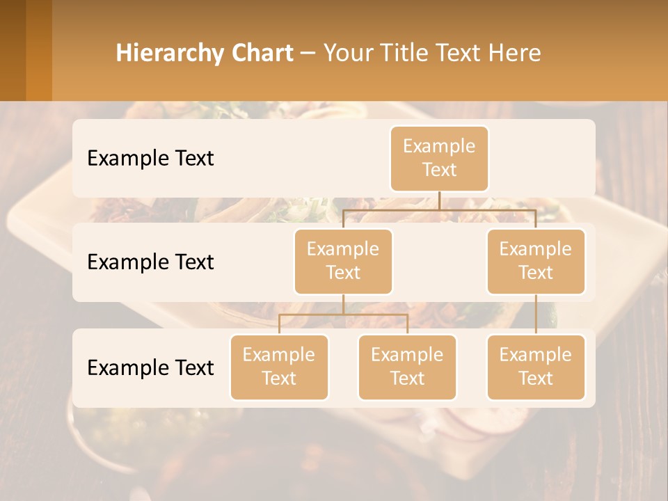Three Tacos On A Plate With Sauces On The Side PowerPoint Template
