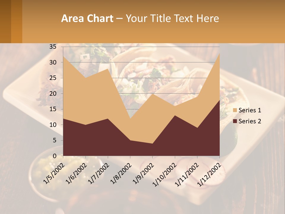 Three Tacos On A Plate With Sauces On The Side PowerPoint Template