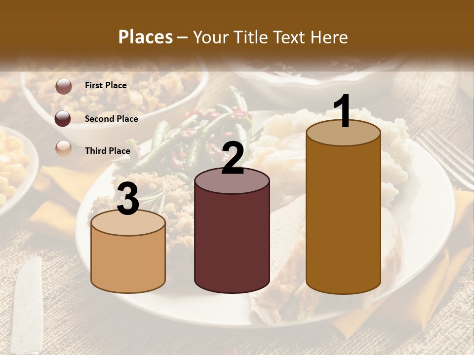 A Plate Of Food With Meat And Vegetables On It PowerPoint Template