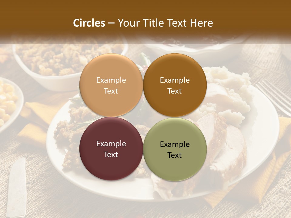 A Plate Of Food With Meat And Vegetables On It PowerPoint Template