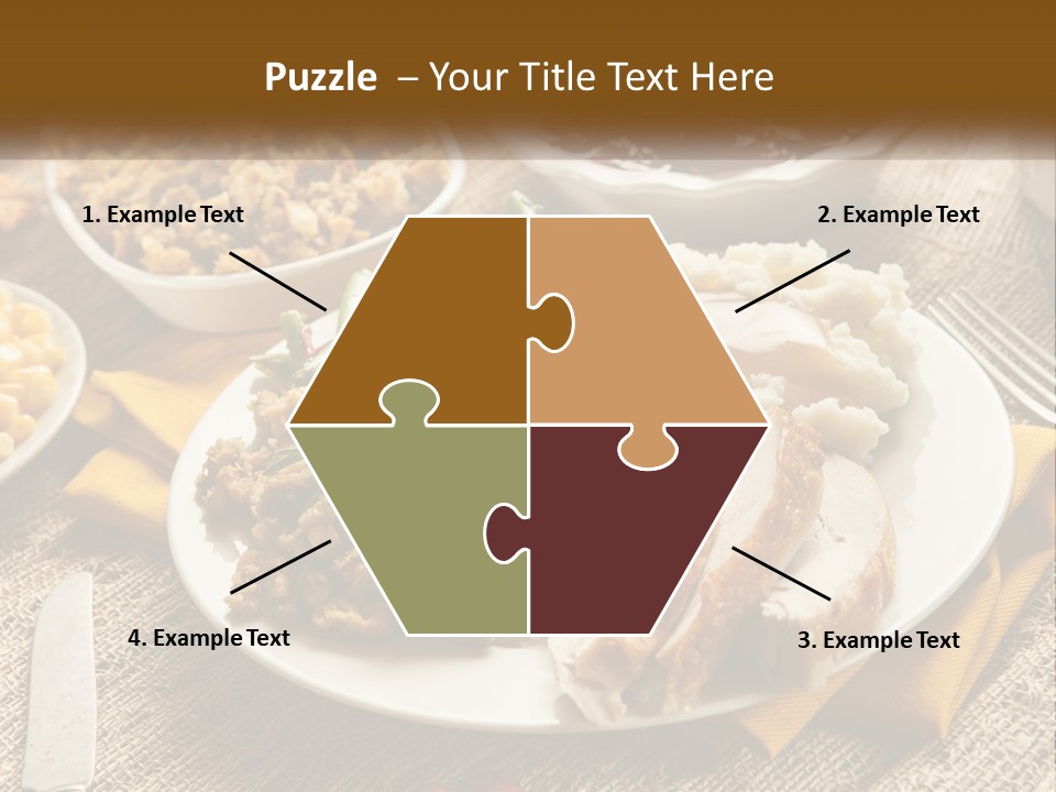 A Plate Of Food With Meat And Vegetables On It PowerPoint Template