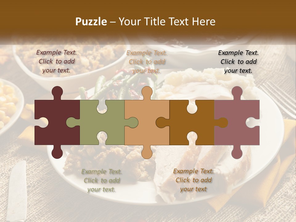 A Plate Of Food With Meat And Vegetables On It PowerPoint Template