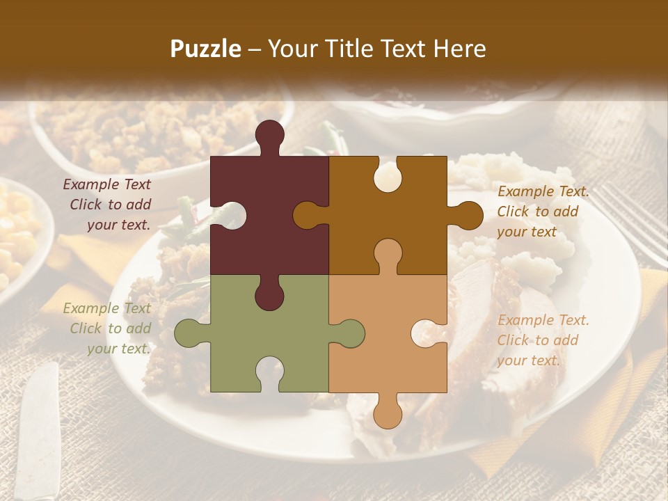 A Plate Of Food With Meat And Vegetables On It PowerPoint Template