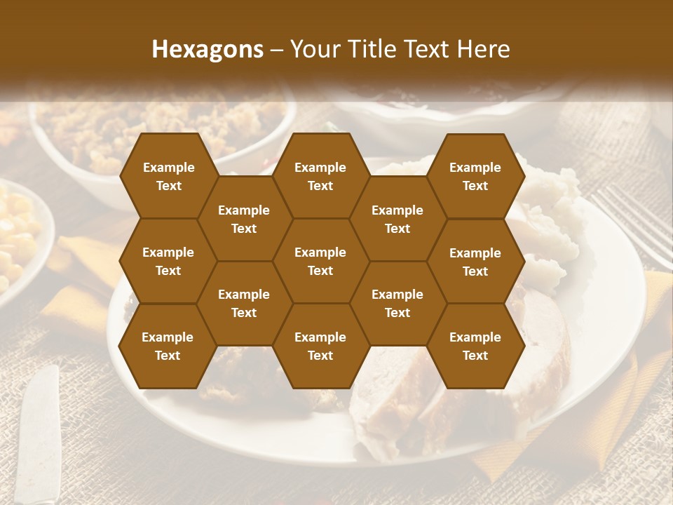 A Plate Of Food With Meat And Vegetables On It PowerPoint Template