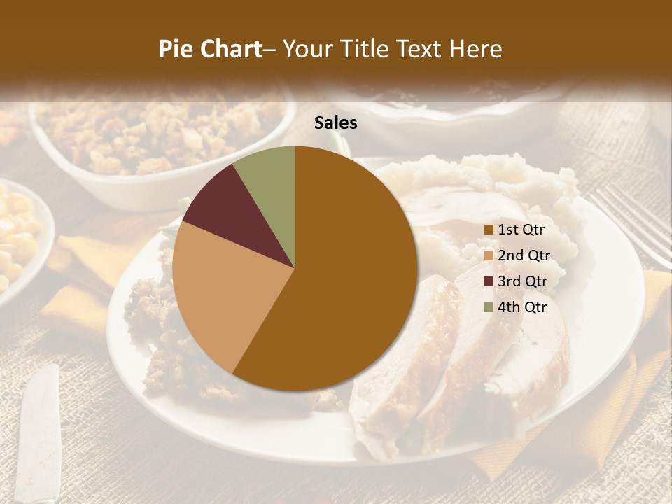 A Plate Of Food With Meat And Vegetables On It PowerPoint Template