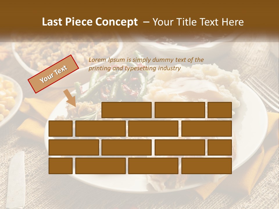 A Plate Of Food With Meat And Vegetables On It PowerPoint Template