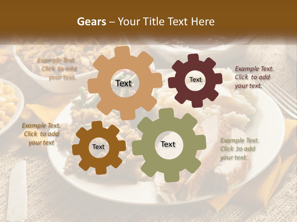 A Plate Of Food With Meat And Vegetables On It PowerPoint Template
