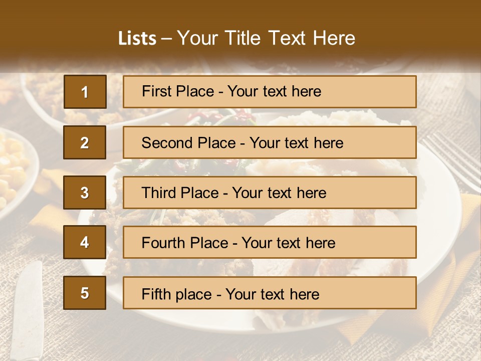 A Plate Of Food With Meat And Vegetables On It PowerPoint Template