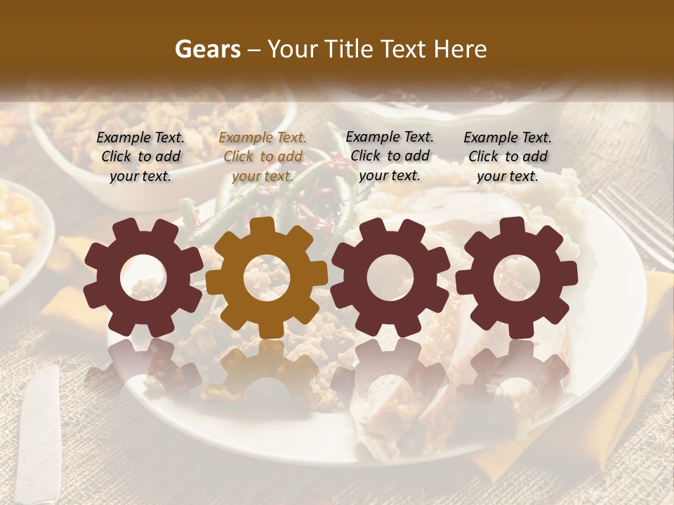 A Plate Of Food With Meat And Vegetables On It PowerPoint Template