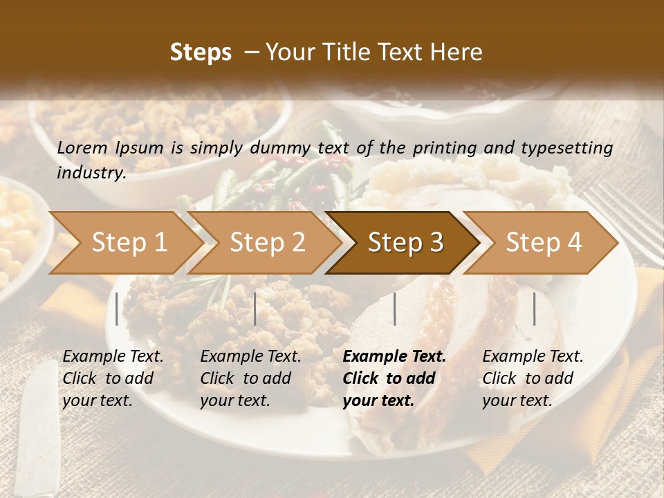 A Plate Of Food With Meat And Vegetables On It PowerPoint Template