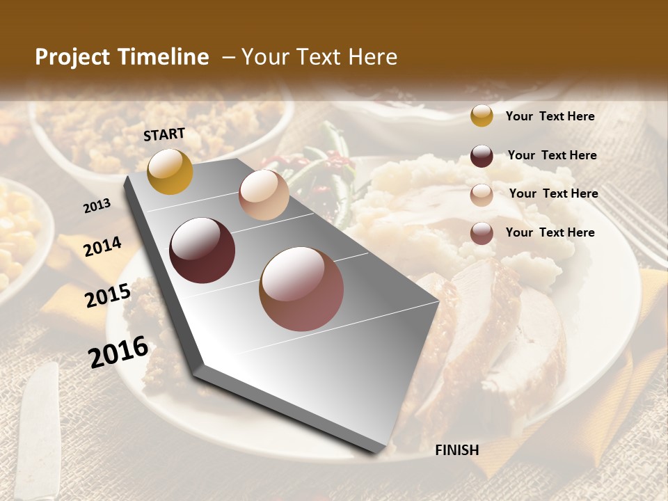 A Plate Of Food With Meat And Vegetables On It PowerPoint Template