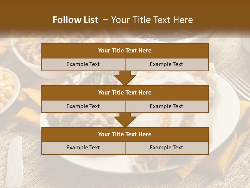 A Plate Of Food With Meat And Vegetables On It PowerPoint Template