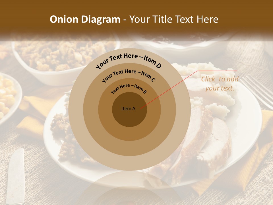 A Plate Of Food With Meat And Vegetables On It PowerPoint Template