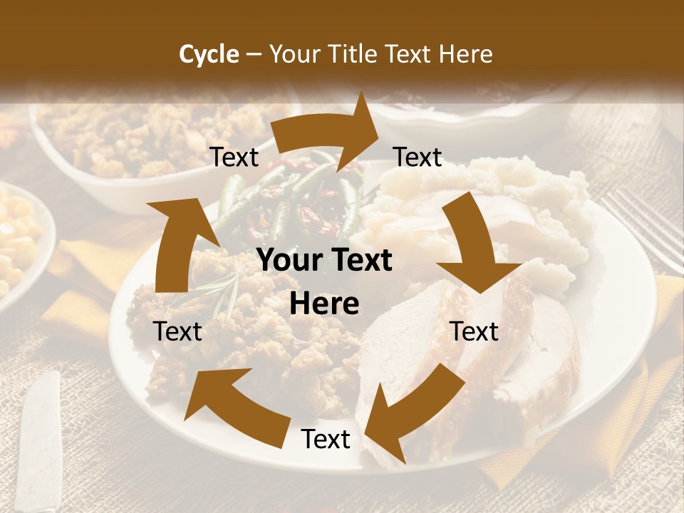 A Plate Of Food With Meat And Vegetables On It PowerPoint Template