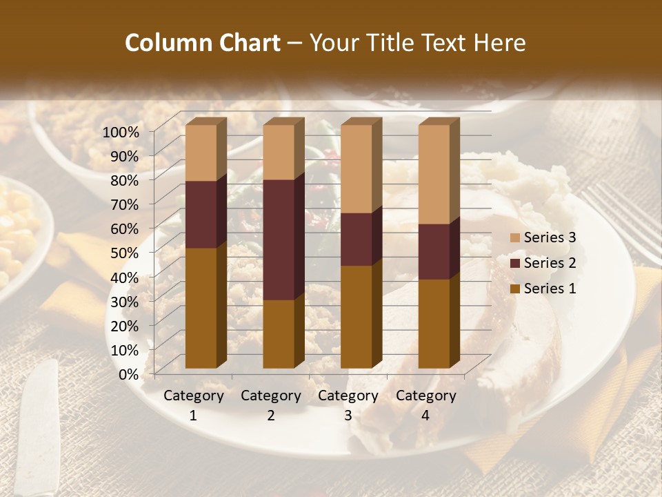 A Plate Of Food With Meat And Vegetables On It PowerPoint Template