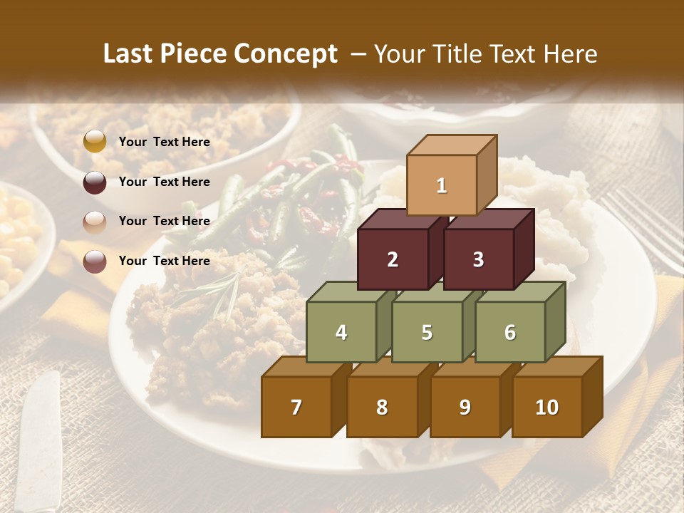 A Plate Of Food With Meat And Vegetables On It PowerPoint Template