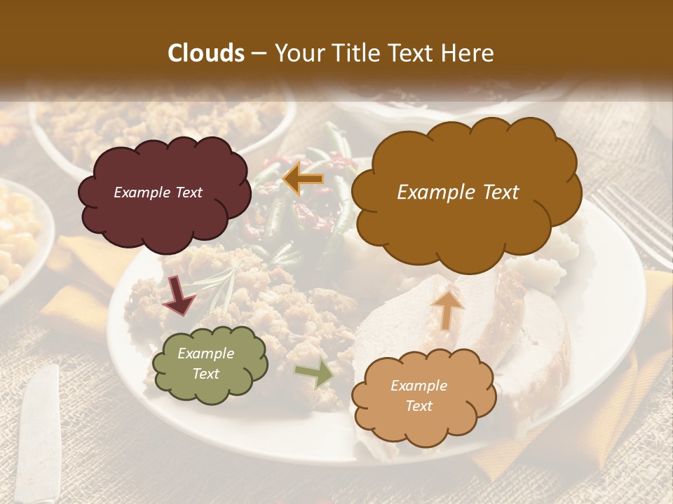 A Plate Of Food With Meat And Vegetables On It PowerPoint Template