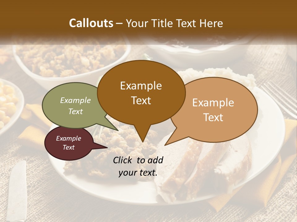 A Plate Of Food With Meat And Vegetables On It PowerPoint Template
