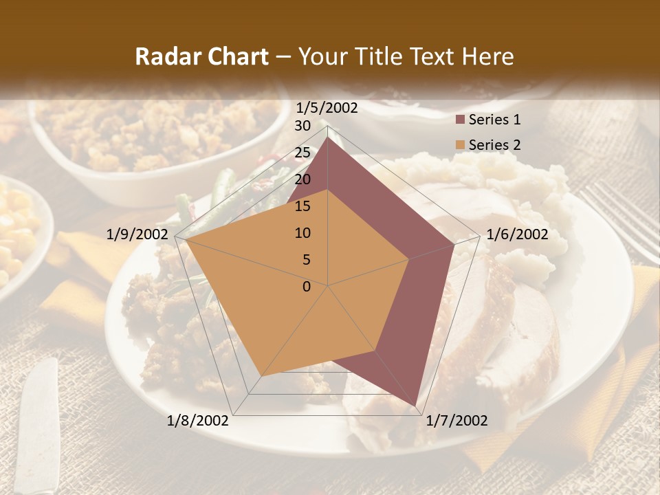 A Plate Of Food With Meat And Vegetables On It PowerPoint Template