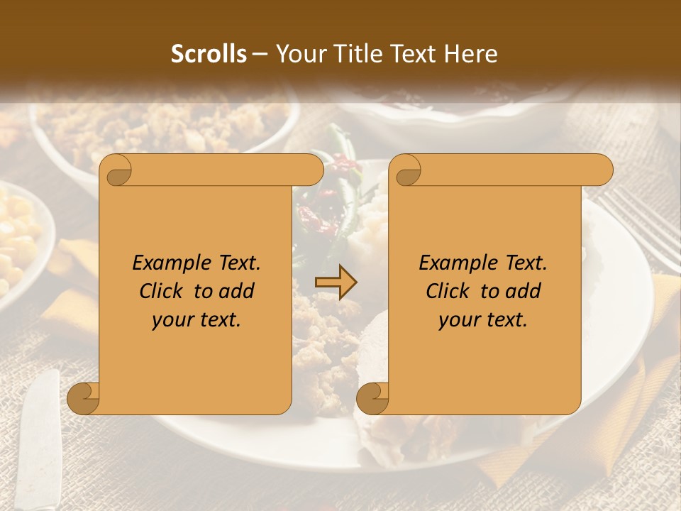 A Plate Of Food With Meat And Vegetables On It PowerPoint Template