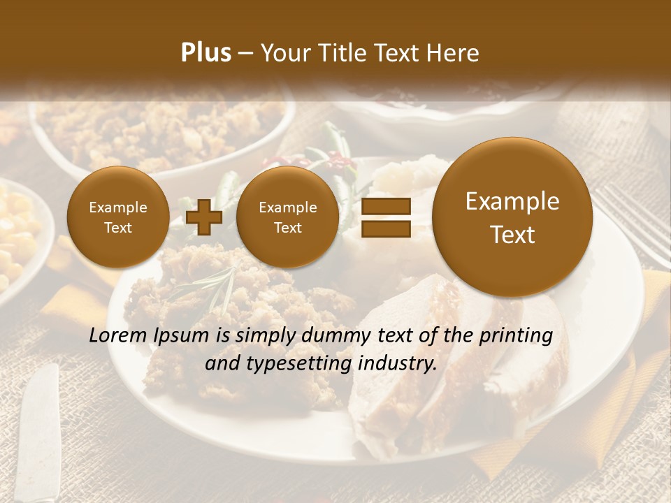 A Plate Of Food With Meat And Vegetables On It PowerPoint Template