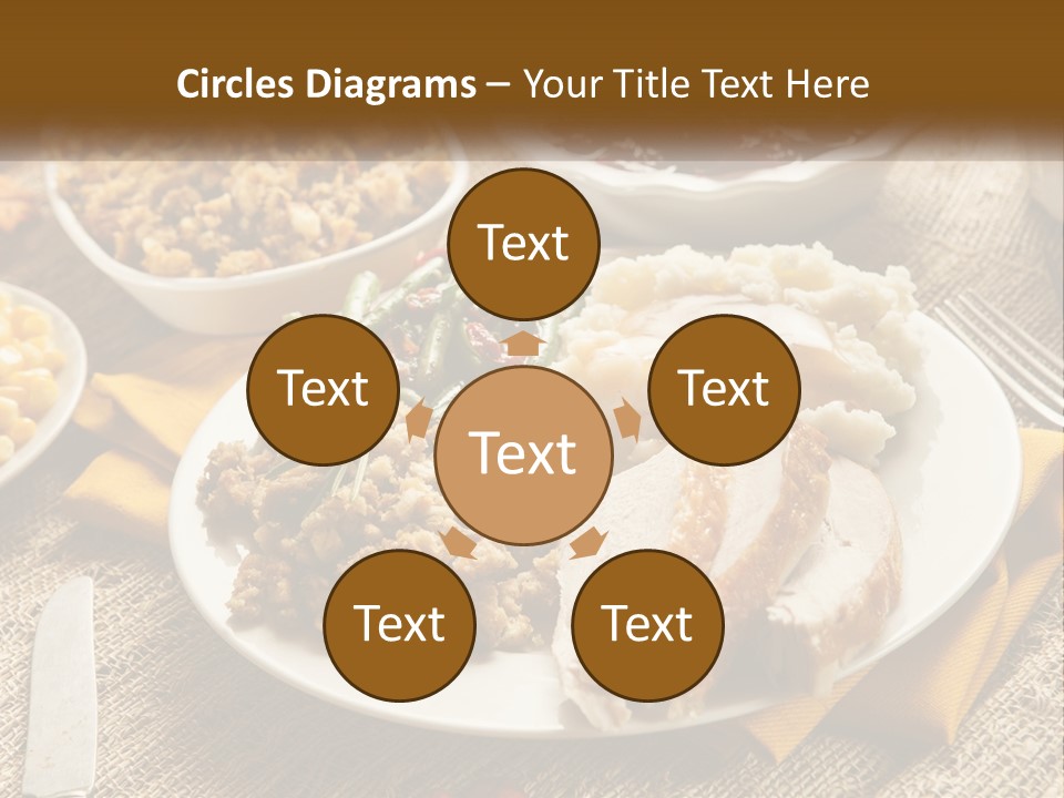 A Plate Of Food With Meat And Vegetables On It PowerPoint Template