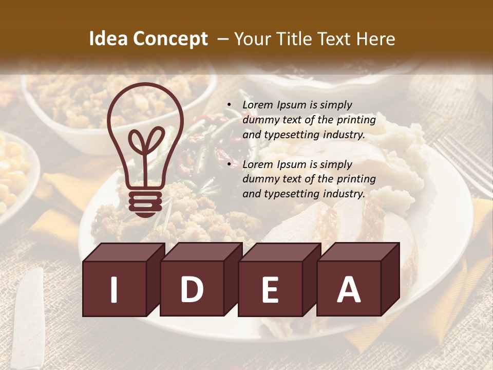 A Plate Of Food With Meat And Vegetables On It PowerPoint Template