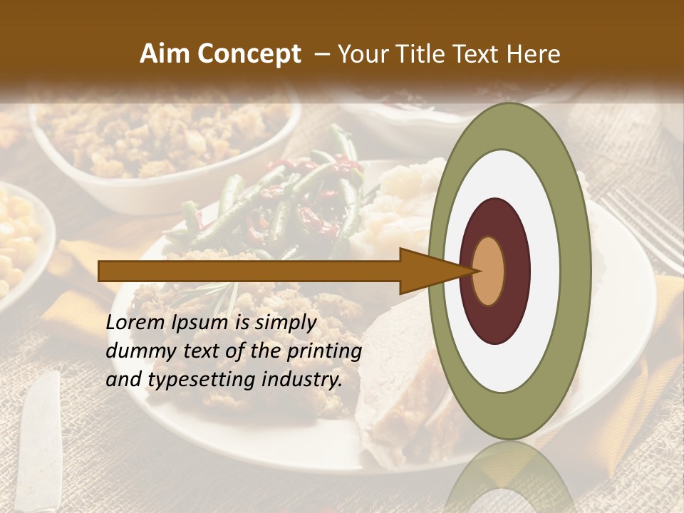 A Plate Of Food With Meat And Vegetables On It PowerPoint Template