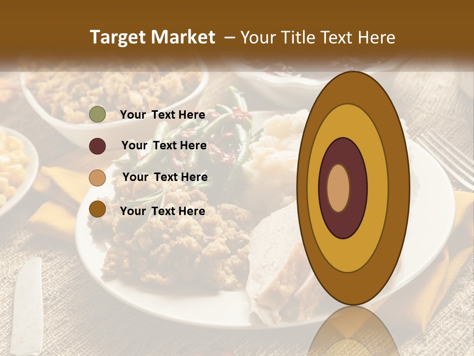 A Plate Of Food With Meat And Vegetables On It PowerPoint Template