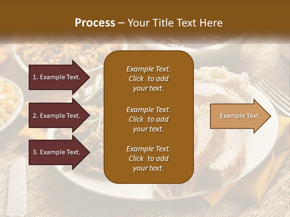 A Plate Of Food With Meat And Vegetables On It PowerPoint Template
