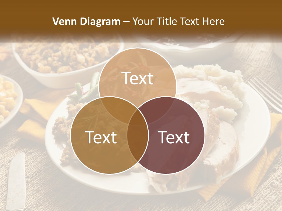 A Plate Of Food With Meat And Vegetables On It PowerPoint Template