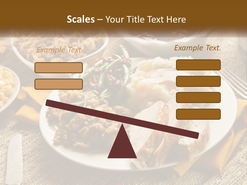 A Plate Of Food With Meat And Vegetables On It PowerPoint Template