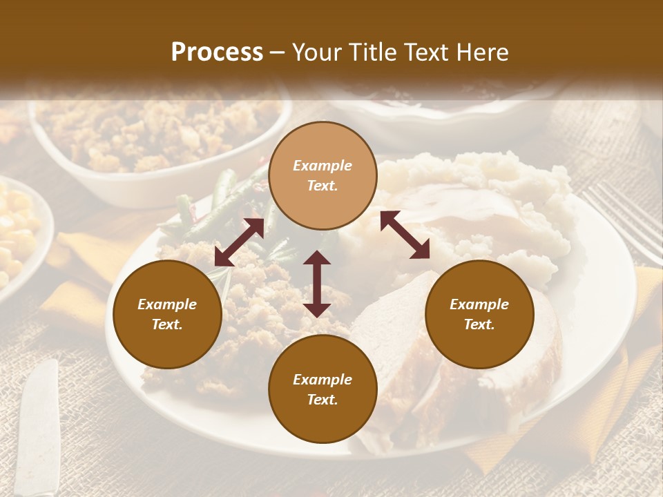 A Plate Of Food With Meat And Vegetables On It PowerPoint Template