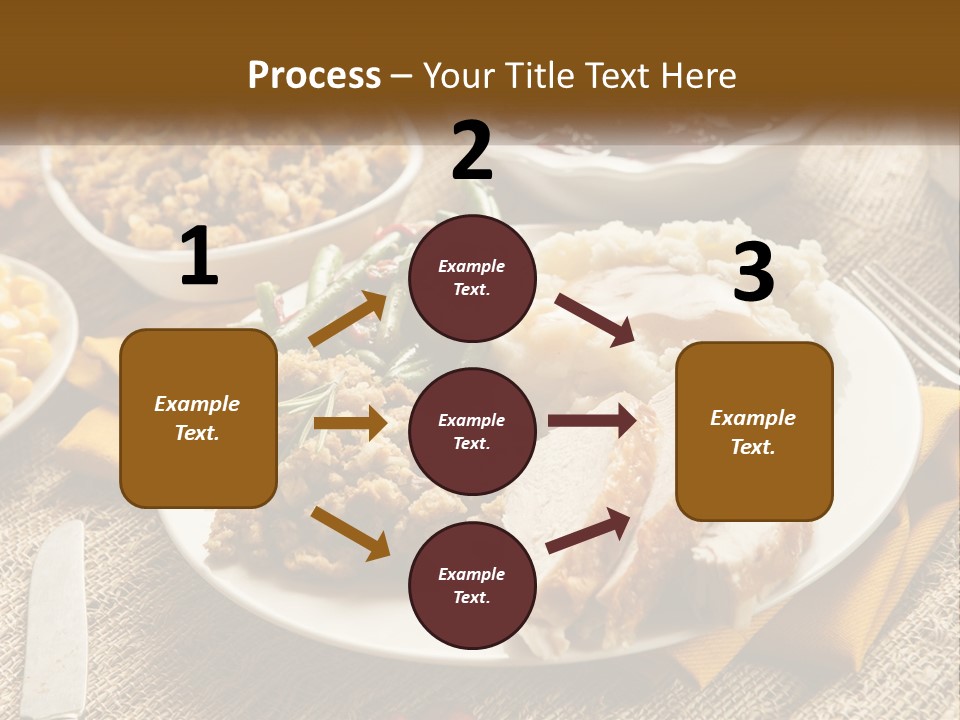A Plate Of Food With Meat And Vegetables On It PowerPoint Template