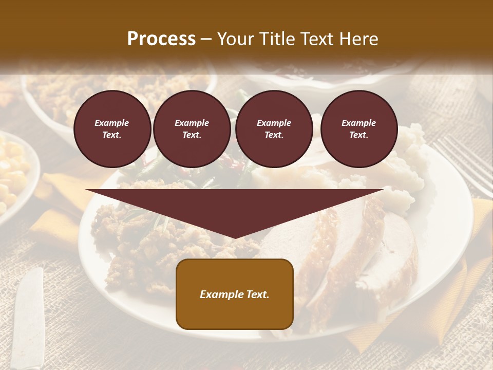 A Plate Of Food With Meat And Vegetables On It PowerPoint Template