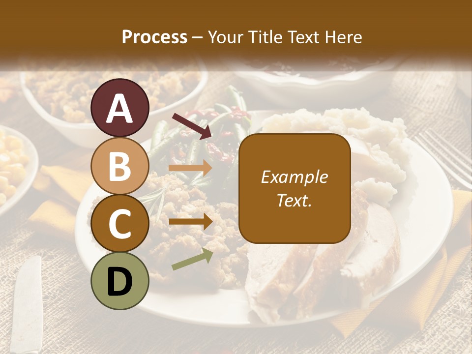 A Plate Of Food With Meat And Vegetables On It PowerPoint Template