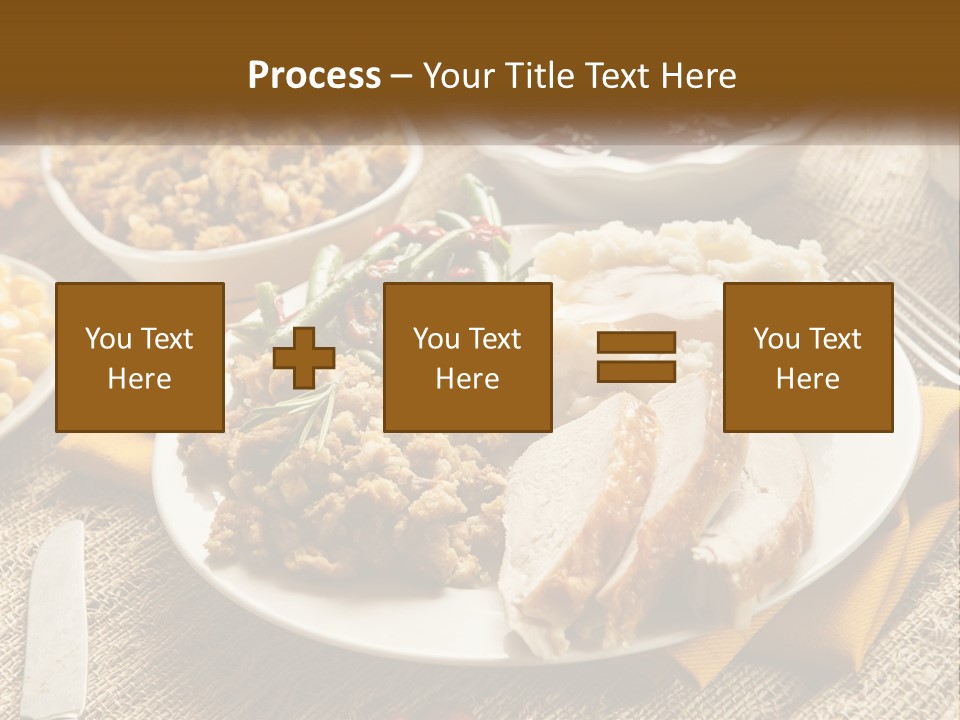 A Plate Of Food With Meat And Vegetables On It PowerPoint Template