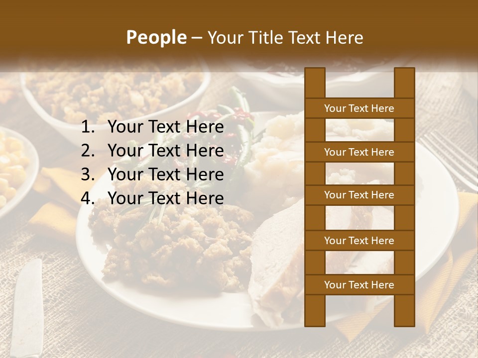 A Plate Of Food With Meat And Vegetables On It PowerPoint Template