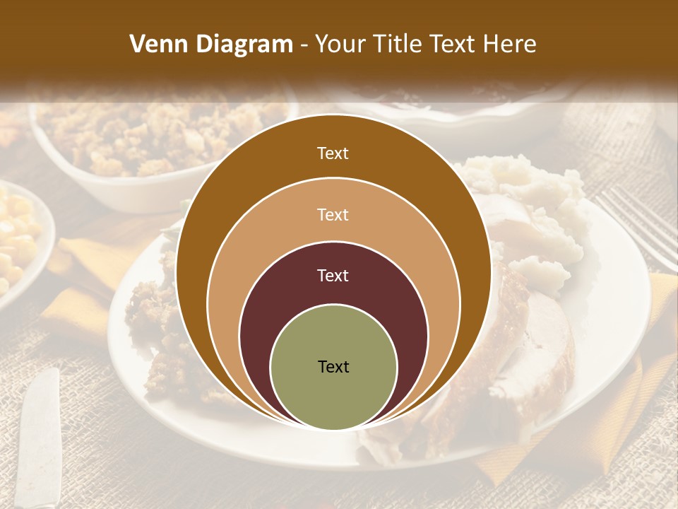 A Plate Of Food With Meat And Vegetables On It PowerPoint Template