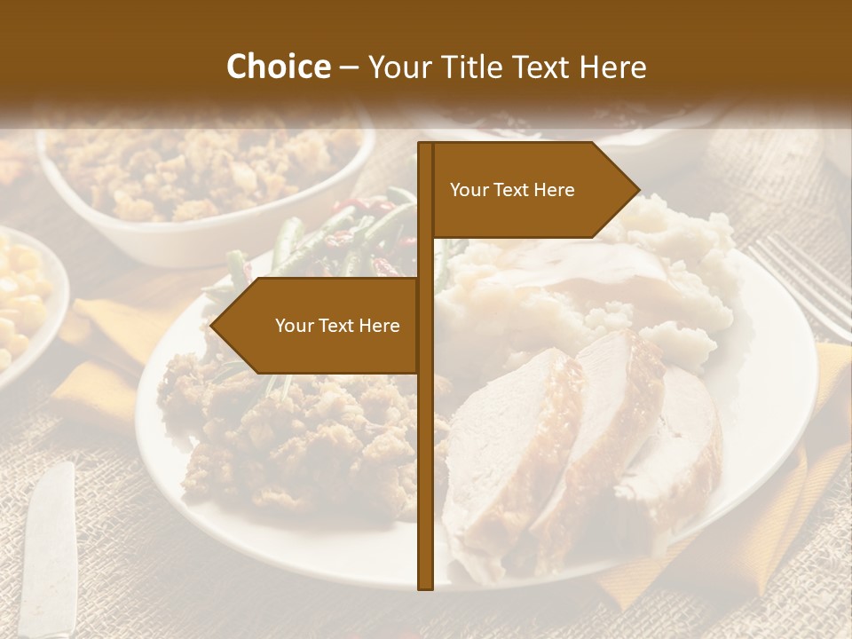 A Plate Of Food With Meat And Vegetables On It PowerPoint Template