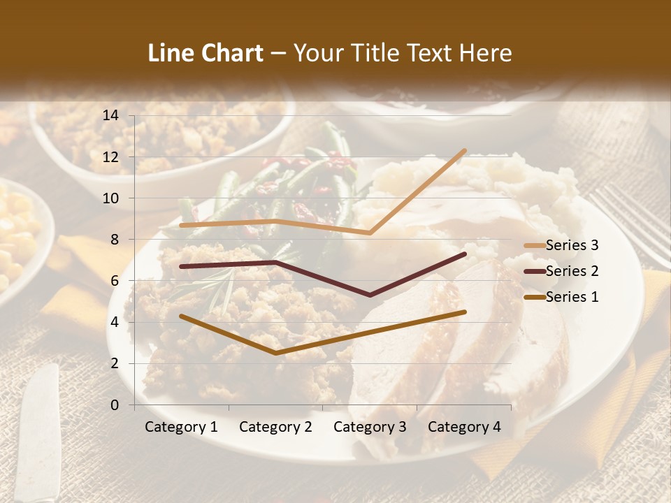 A Plate Of Food With Meat And Vegetables On It PowerPoint Template