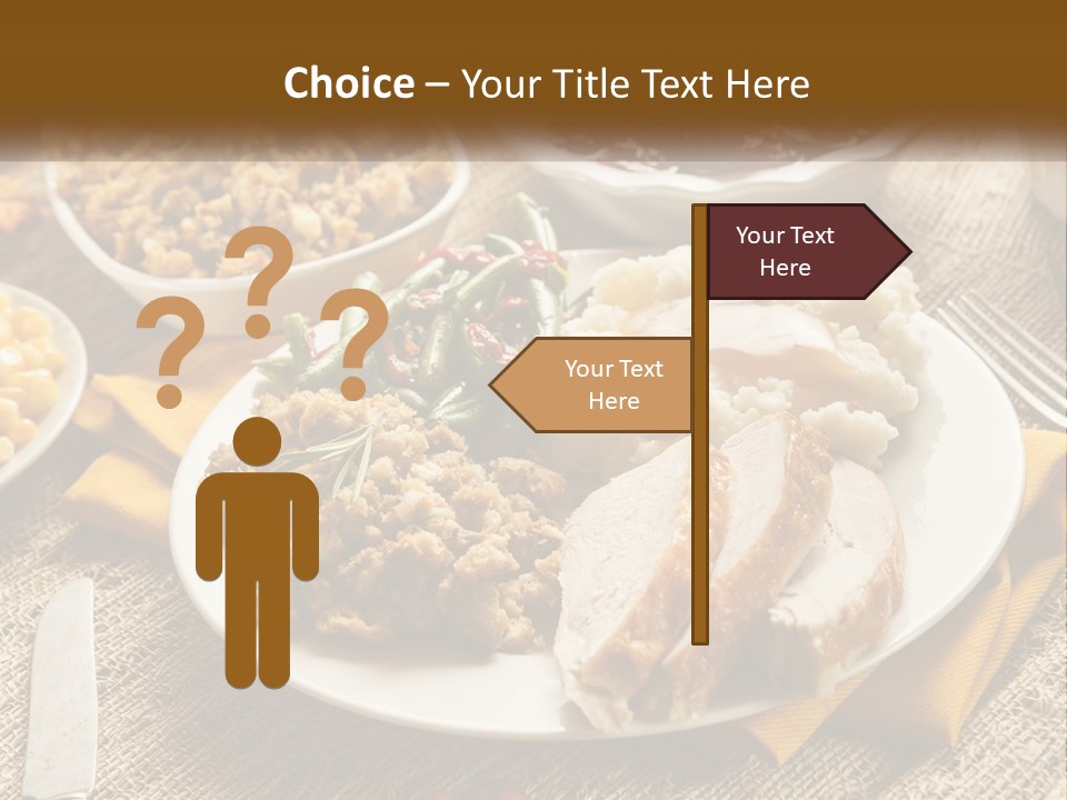 A Plate Of Food With Meat And Vegetables On It PowerPoint Template