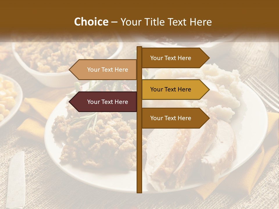 A Plate Of Food With Meat And Vegetables On It PowerPoint Template