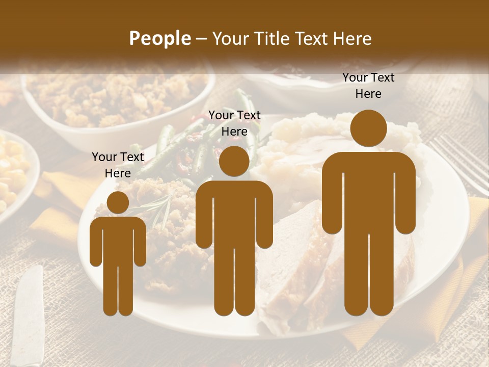 A Plate Of Food With Meat And Vegetables On It PowerPoint Template