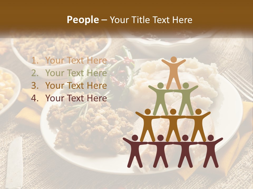 A Plate Of Food With Meat And Vegetables On It PowerPoint Template