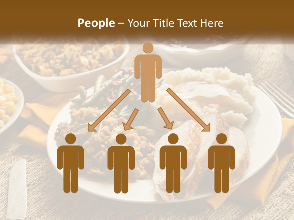 A Plate Of Food With Meat And Vegetables On It PowerPoint Template