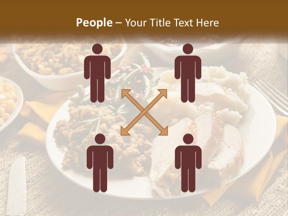 A Plate Of Food With Meat And Vegetables On It PowerPoint Template