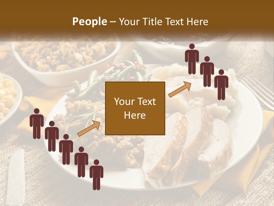 A Plate Of Food With Meat And Vegetables On It PowerPoint Template