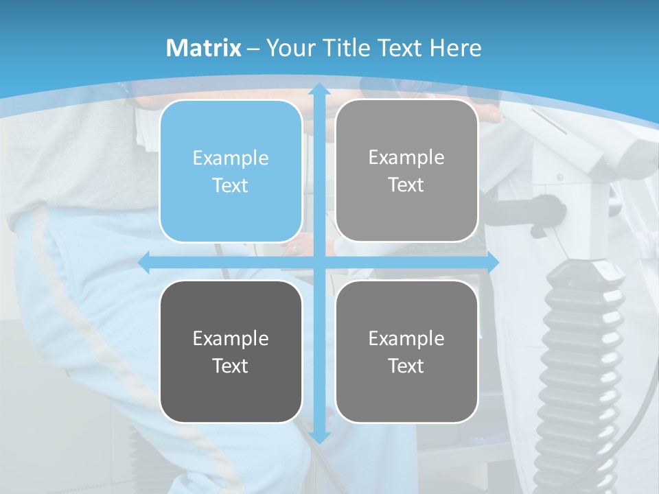 A Man And A Woman In A Gym On Exercise Bikes PowerPoint Template